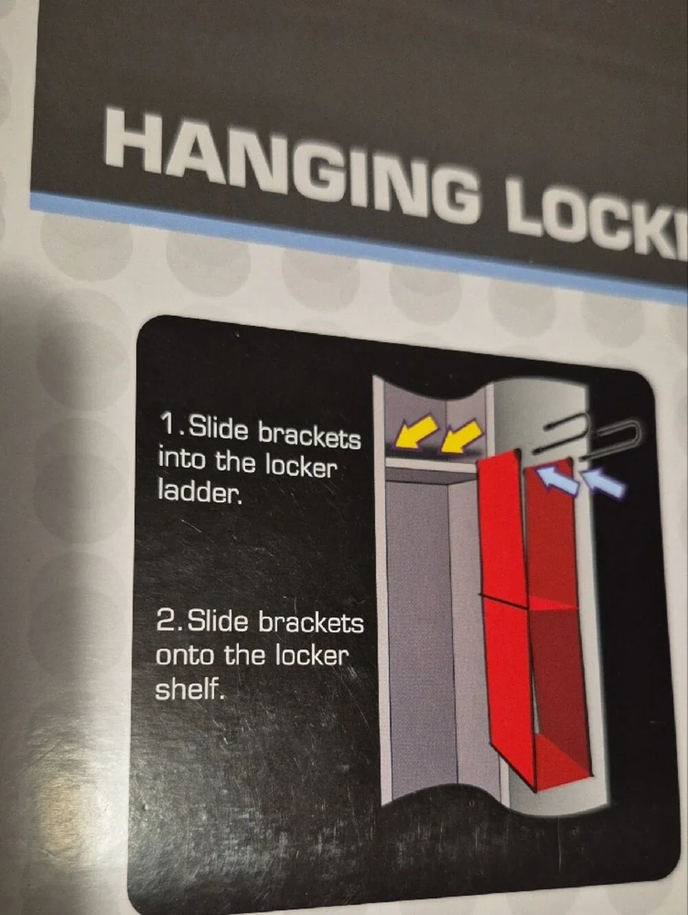 LockerMate Hanging Fabric Locker Shelf Organizer - NWT Blue OR Black